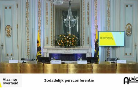 Aangepaste Coronacrisis persconferenties van de Vlaamse Overheid audiovisueel begeleid door Auvicom - Foto 1